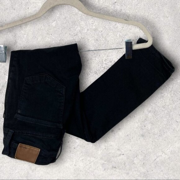 Madewell Black 9" Mid-Rise Skinny Jeans ISKO Black Size 24 Premium Denim G1202 - Picture 7 of 14